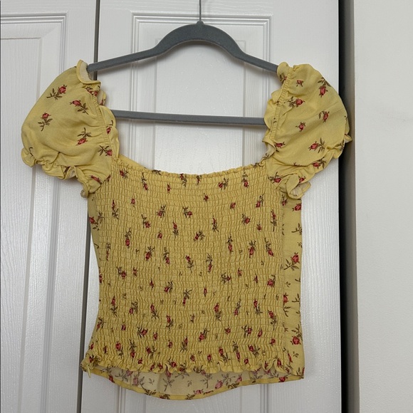 REFORMATION JEWEL TOP KENSINGTON SWEETHEART NECK YELLOW FLORAL SIZE 0 - Picture 6 of 9